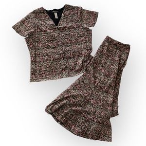 JONES NEW YORK COLLECTION WOMENS CO-ORD TOP & SKIRT PURPLE XL